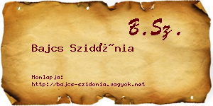 Bajcs Szidónia névjegykártya